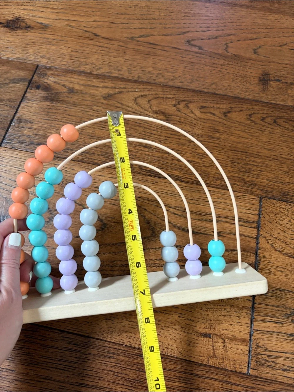 Pastel Abacus rainbow Wooden bead toy